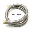 AN4-AN12 Stainless Steel Universal 1 Meter Oil Hose Pipe Braided Fuel Line Turbo Oil Cooler Hose