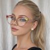 Cat Eye Shape Women's Eyeglasses European American Stylish Woman Glasses Frames Blue Light Blocking Woman Glasses