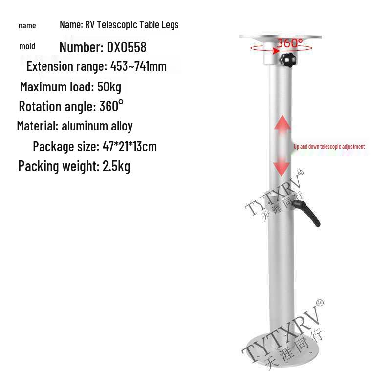 Telescopic Removable Table Legs for RVs and Yachts
