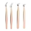 High-Precision Stainless Steel Eyelash Tweezers Set for Blooming and Grafting - Ideal for New Technicians
