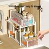 Étagère de Rangement pour Évier de Cuisine Extractible - Conception à Plusieurs Niveaux