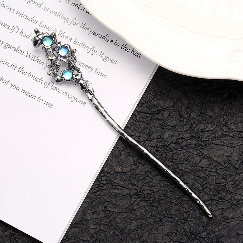 Mondlichtstein Dame Haarnadel Unregelmäßige Persönlichkeit Einfach Chinesisch Retro Schmetterlingsscheibe Haaraccessoires Haarspange Schmuck