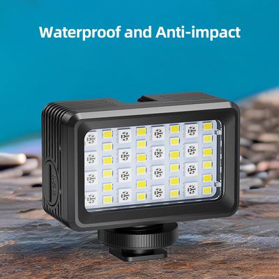 Wasserdichtes Fülllicht RGB-Tauchlicht 2700K-9000K Mini-LED-Videolicht Unterwasser 40M Eingebaut