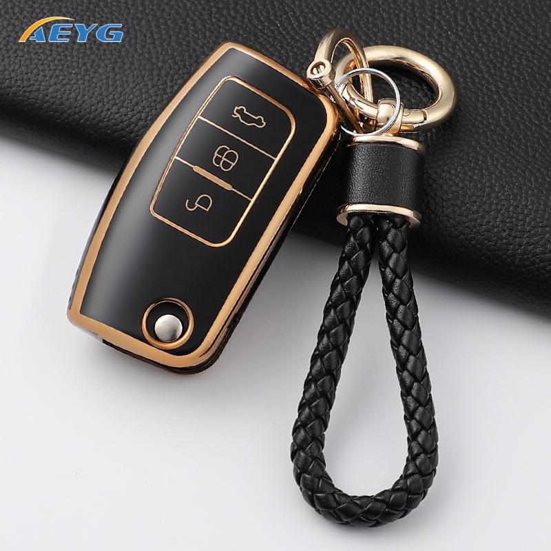Car Key Case Cover for Ford Focus 2 MK2 Fiesta Mondeo Galaxy Ecosport Kuga Escape Falcon B-Max C-Max Keychain Accessories