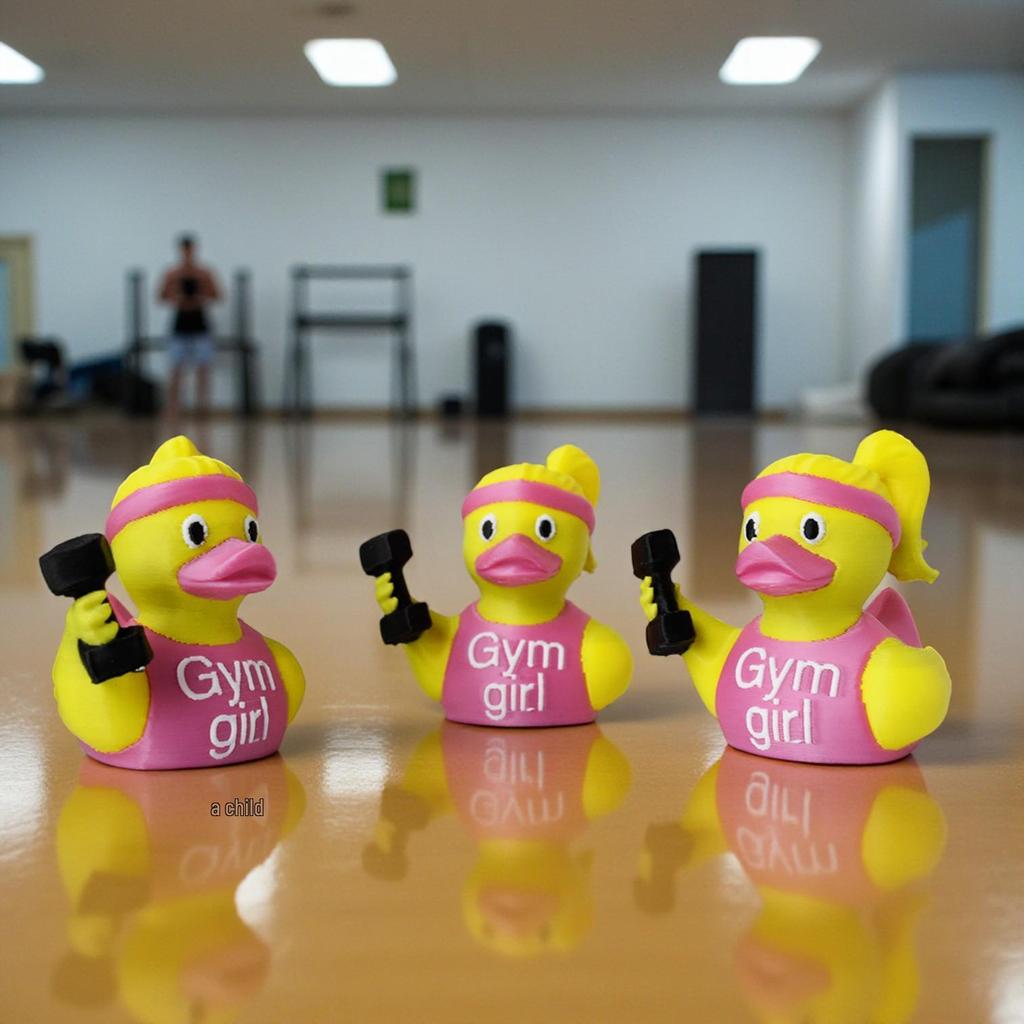 3D Printed Duck Ornament - Creative Fitness Series for Desktop Prank Party
