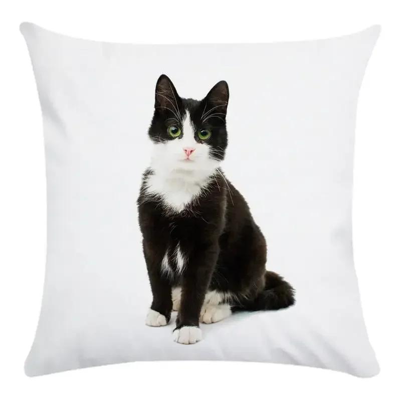 Animal Cute Cat Decorative Pillows Case Super Soft Print Cushion Cover  Living Room Decoration Accessories Home Decor for Chair