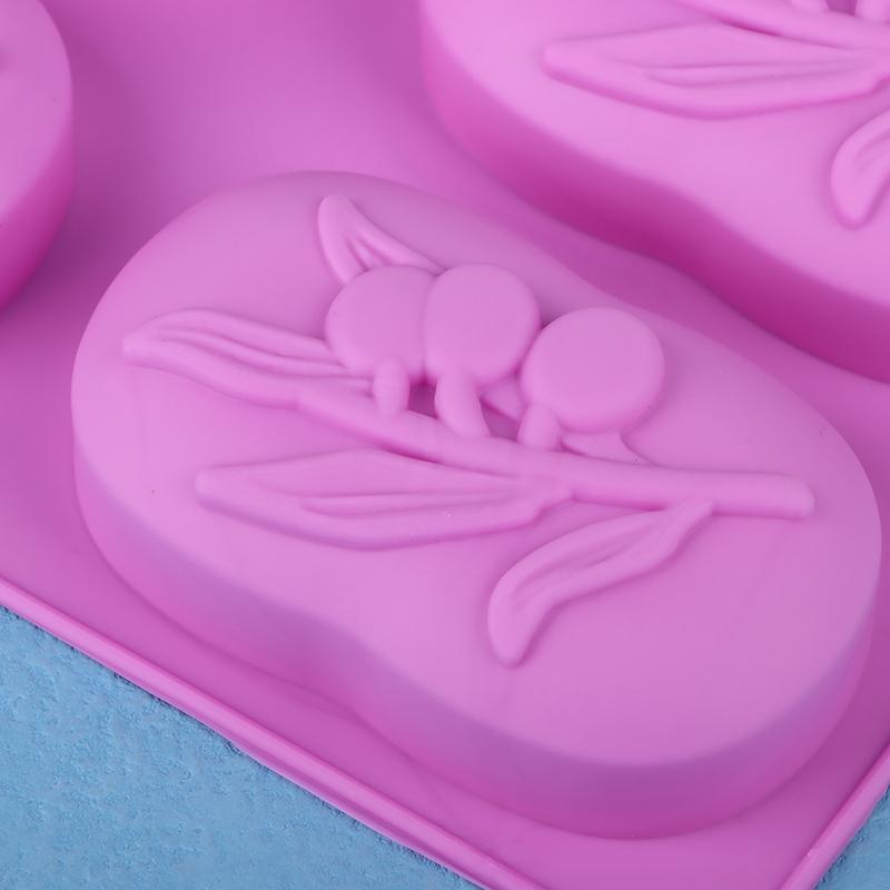 Oválný tvar olivovníku Silikonová forma pro kutily ručně vyráběné formy na mýdlo Forma na dort na pěnu Forma na želé mýdlo Potřeby pro výrobu kostek ledu