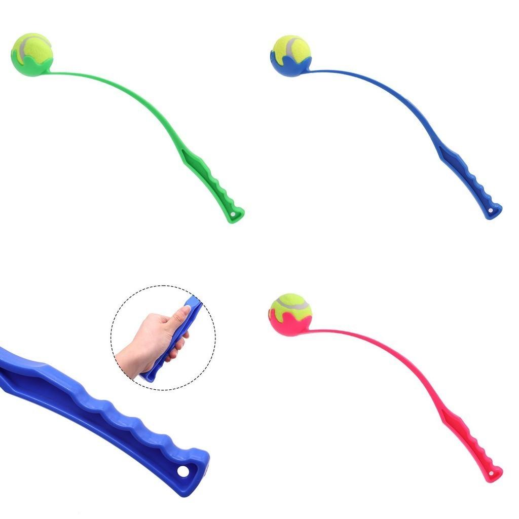 Dog Toy Ball Throwing Stick Interactive Outdoor Pet Training Tennis Ball Launcher
