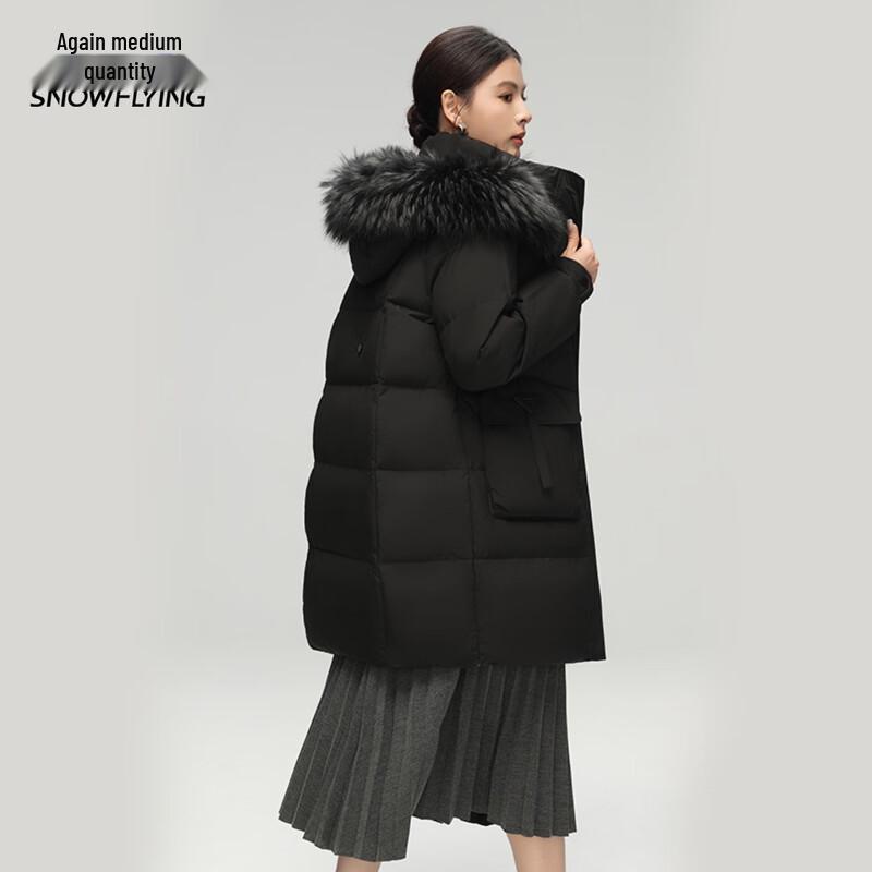 Xuezongfei Women's Mid-length Hooded Down Jacket