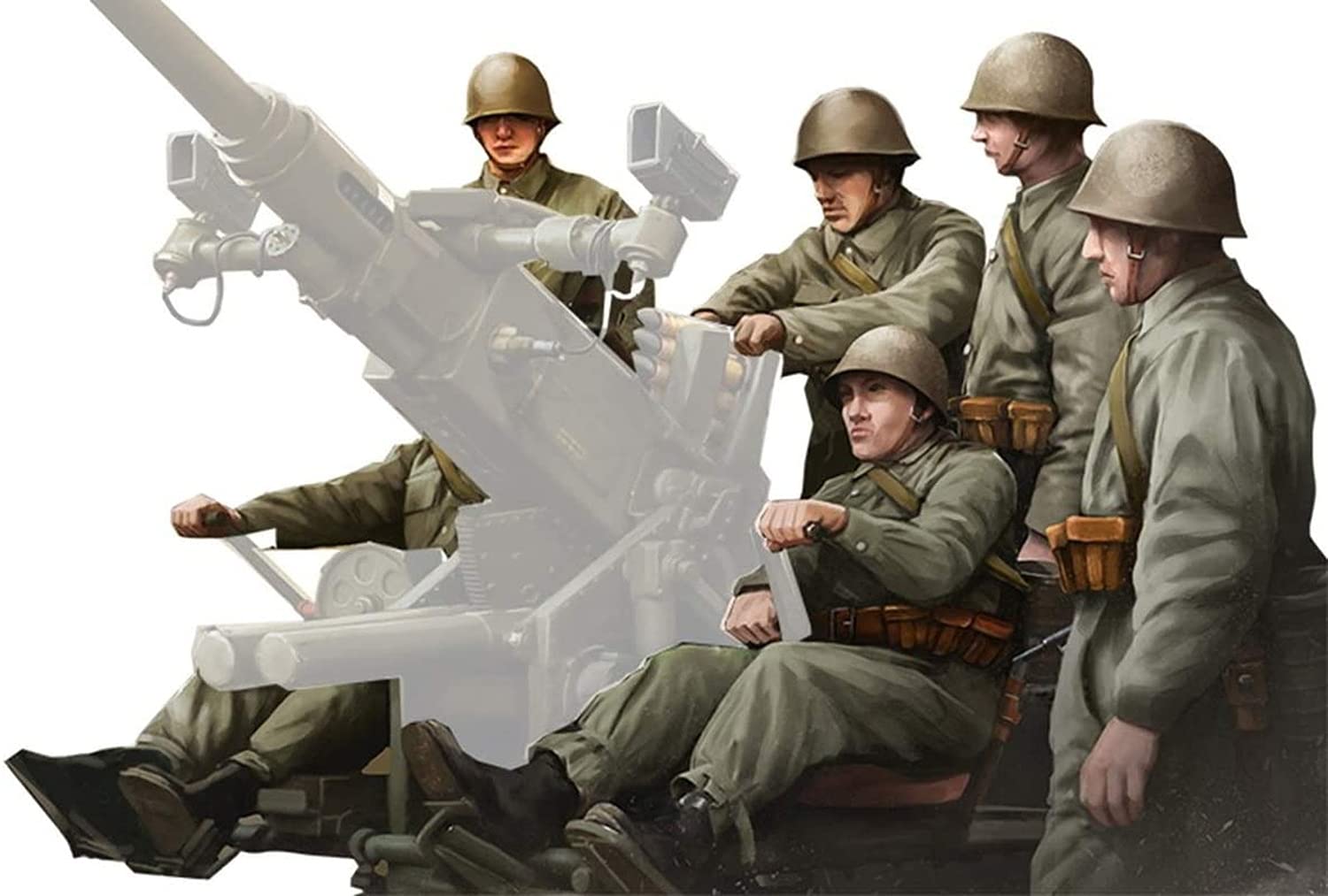 

FTF 1/72 Polish Bofors Anti-Aircraft Artillery, 16-Piece Set, Plastic Model Kit PF72057 (Personnel)