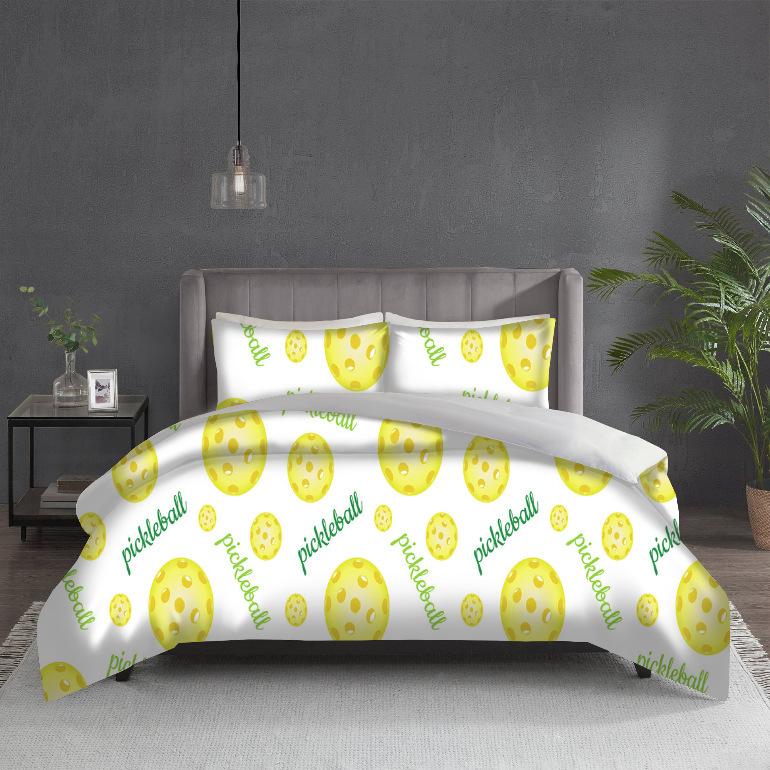 3D Digital Printing Sports Cartoon Football Three-Piece Set, Printed Bedding