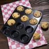 Non-Stick 12 Hole Muffin Tin | Carbon Steel | Dark Blue | Baking Tins/Yorkshire Puddings/Mini Cake/Small Cakes