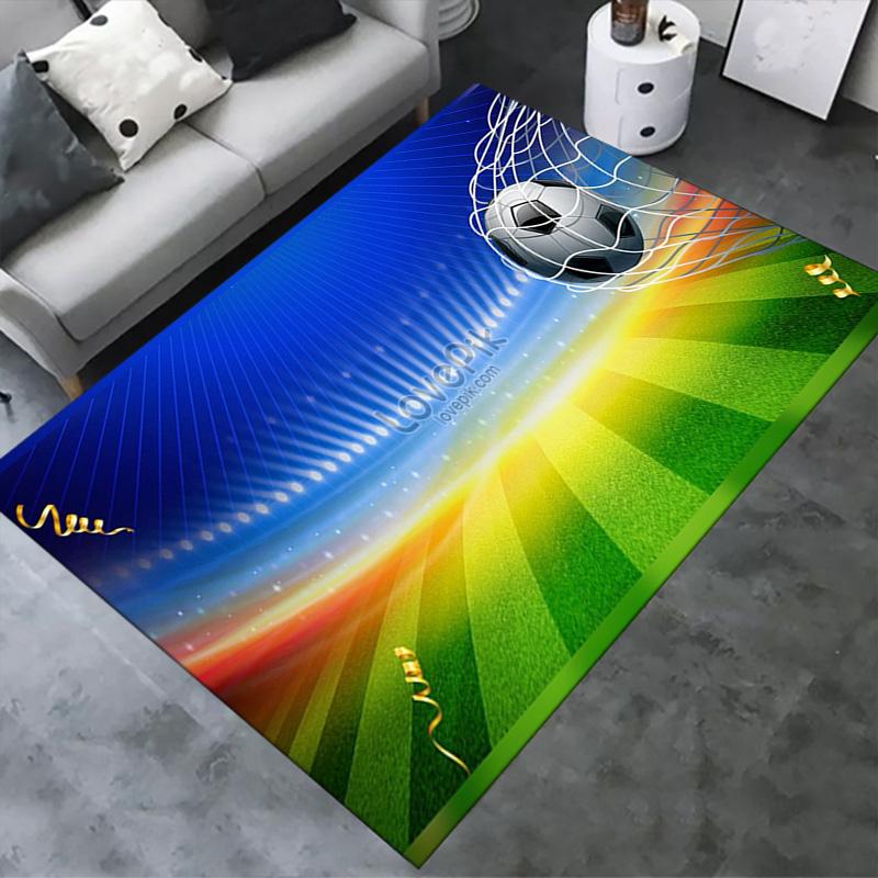 Soccer Carpet Rug for Living Room Bedroom Home Sofa Decoration,Kids play Non-slip Floor Mat