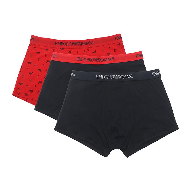 Emporio Armani Мужское нижнее белье Боксеры с принтом логотипа-буквы SS23 3 шт. 111625-3R722-51236 L