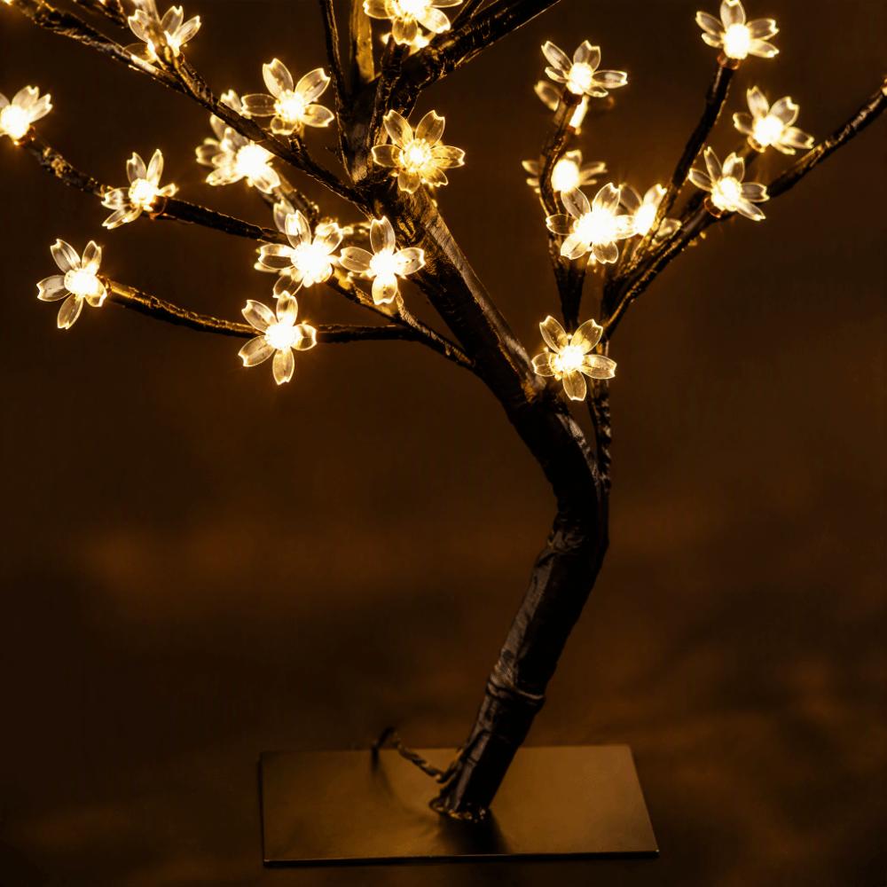 USB Powered Night Light 48 LED Cherry Blossom Lamp Festive Cherry Blossom Tree Light  Living Room