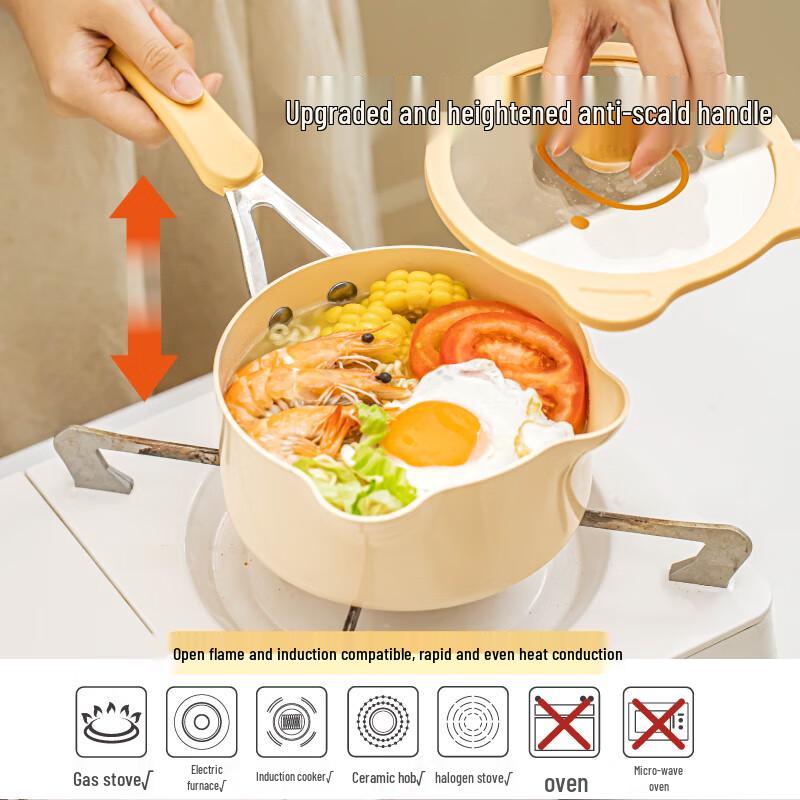 Keramický nepřilnavý hrnec na mléko Shuke Malý medvídek