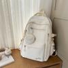schoolbag schoolbag female solid color small fresh middle and high school students multi-compartment backpack campus college student backpack