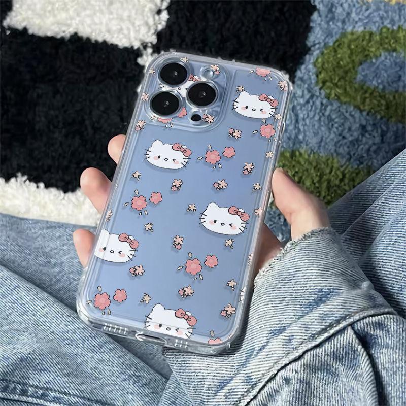 Hello Kitty Illustration Apply Apple 15/14/16 Promax Phone Case 12/11 Transparent Space Case 7/8/se