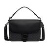 Tabby 31 Classic Presbyopic Snap Closure Coated Canvas and Leather Messenger Bag Shoulder Crossbody Bag Large Size Women's Black