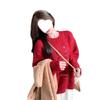 2025 Korean High-End Red Embroidered Christmas Sweater - Winter Petite Women's Knit Top