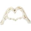 Artibetter Heart Hands Sculpture Gesture Heart Decoration Love Ornament Skeleton Hearts Sculpture Skull Couple Statue Heart Shape Figurine for for