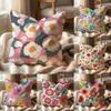 Colorful Flowers Cushion Cover Multi-Scene Pillow Cover for Home & Car - Reversible, Soft & Durable for Daily Use