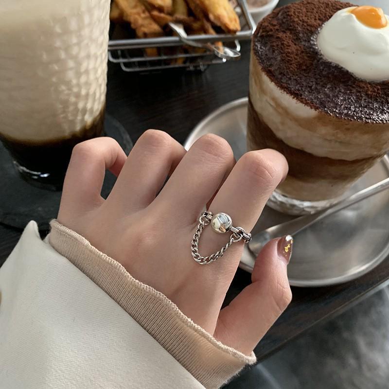 Inel Simplu Neregulat Placat cu Argint 925 pentru Femei - Design Coreean Simplu și la Modă, Nu se Decolorează