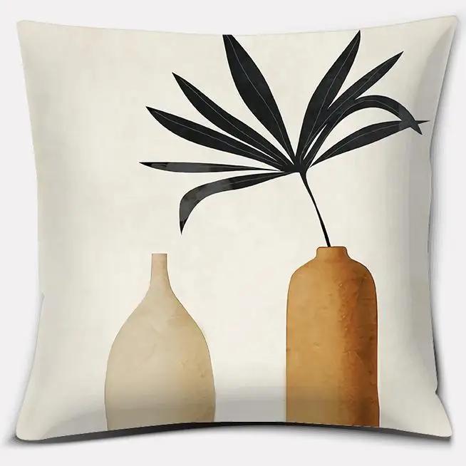 2023 Brown Green Abstract Series Pillow Gift Home Office Decoration  Bedroom Sofa Car Cushion Cover case 45x45
