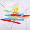 Rotating Flying Propeller Toy Hand Push Outdoor Sports Game New Bamboo Dragonfly  Kids