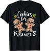 Creepy Gingerbread Cookies For Krampus Xmas Goth Holiday T- Shirt