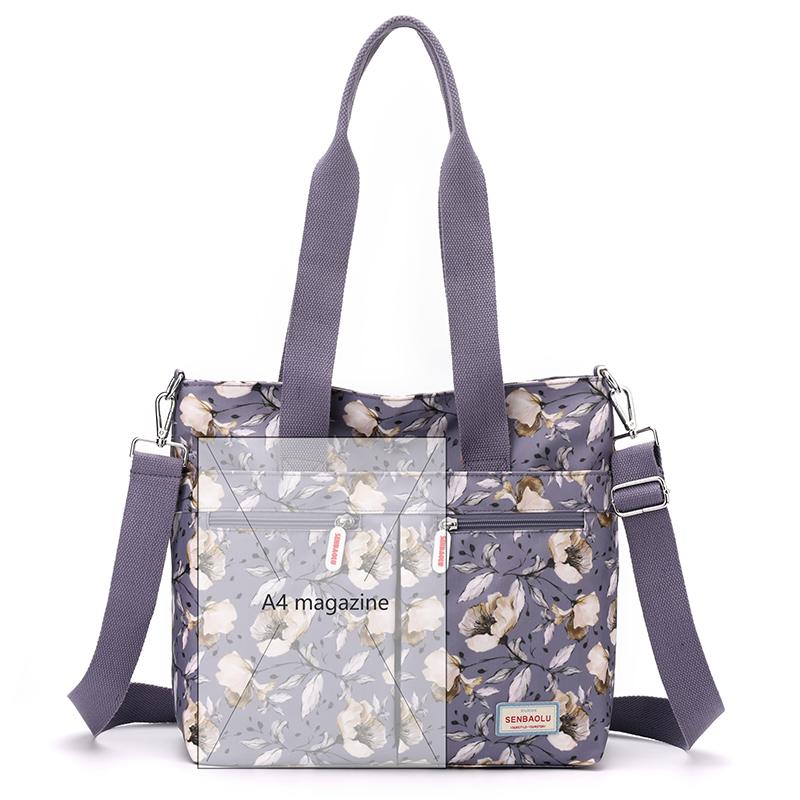 Women's Floral Pattern Handbag Vintage Shoulder Bag Large Capacity Crossbody Bag
