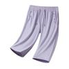Men's Quick-Dry Ice Silk 7-Point Summer Sports Pants - Loose, Lightweight, Plus Size Running Pants