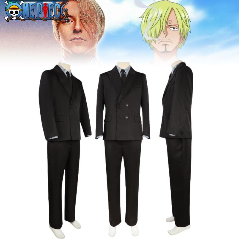 Onepiece Sanji Cosplay Costume Black Suit For Anime Fans