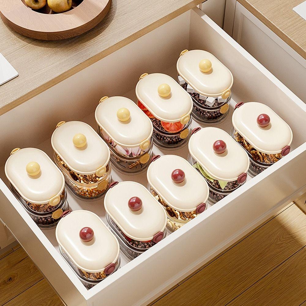 Sealed Spice Organizer Plastic Food Containers Practical Fresh-Keeping Box  Kitchen