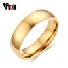 Vnox Classic Wedding Ring for Men Women Stainless Steel Finger Band Jewelry 6mm 8mm Classic Plain Ring