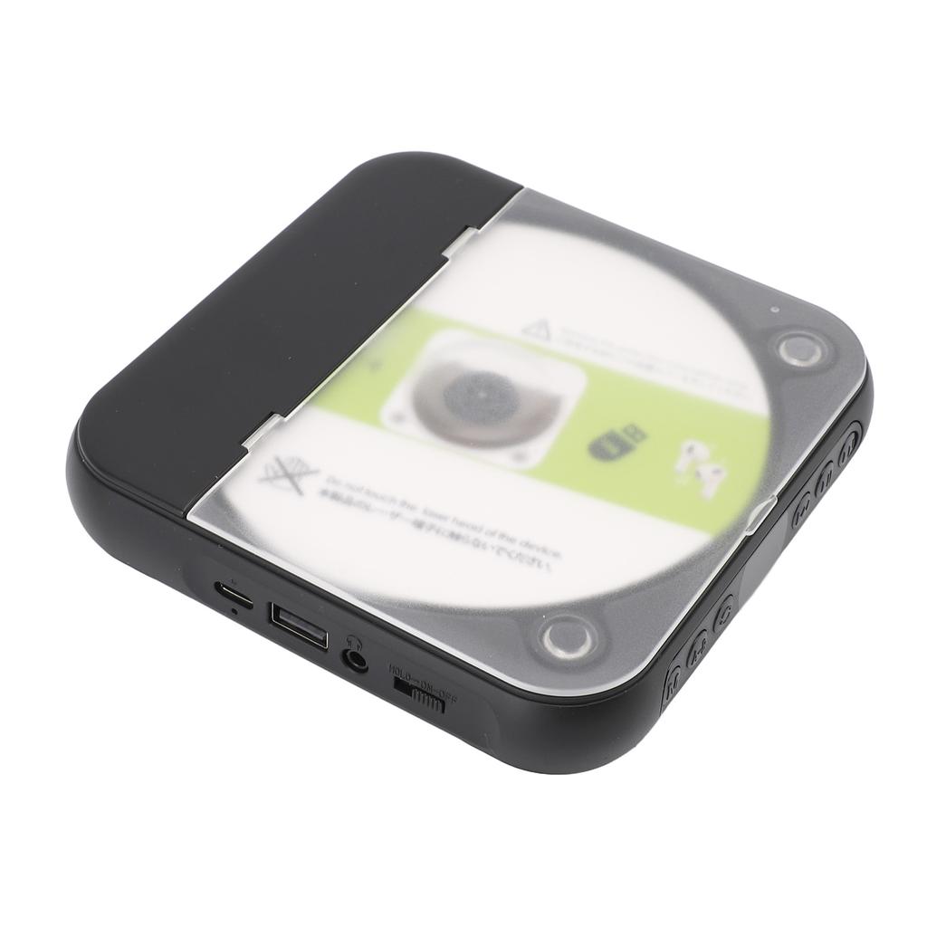 Portable CD Player BT Retro Style Double Speakers Music Player Support CD USB AUX Input for Home
