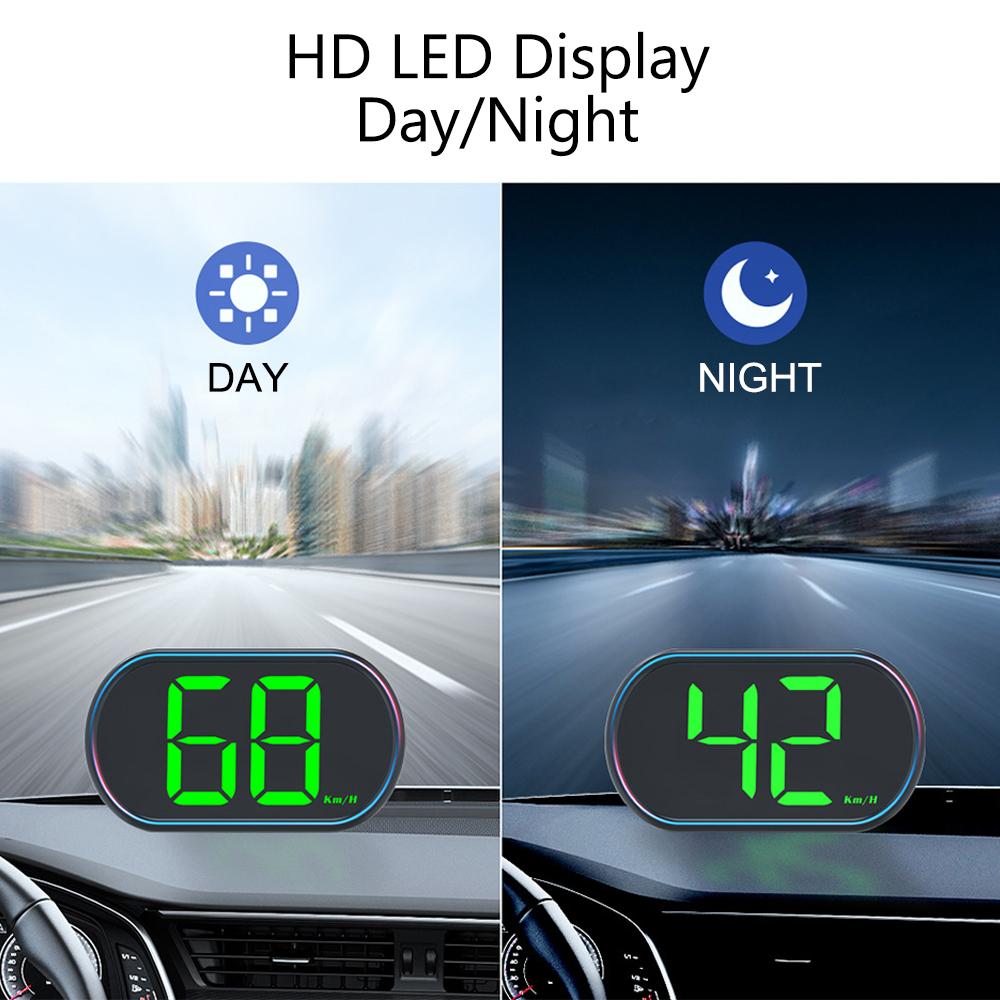 USB Plug Digital KMH MPH Speed Meter Big Font GPS HUD Auto Accessories X2 HUD Car Head Up Display Speedometer