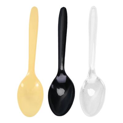 Pack Of 100 Transparent Clear Soup Spoons Food Grade Teaspoons Catering Supplies for Weddings Parties and Everyday Use
