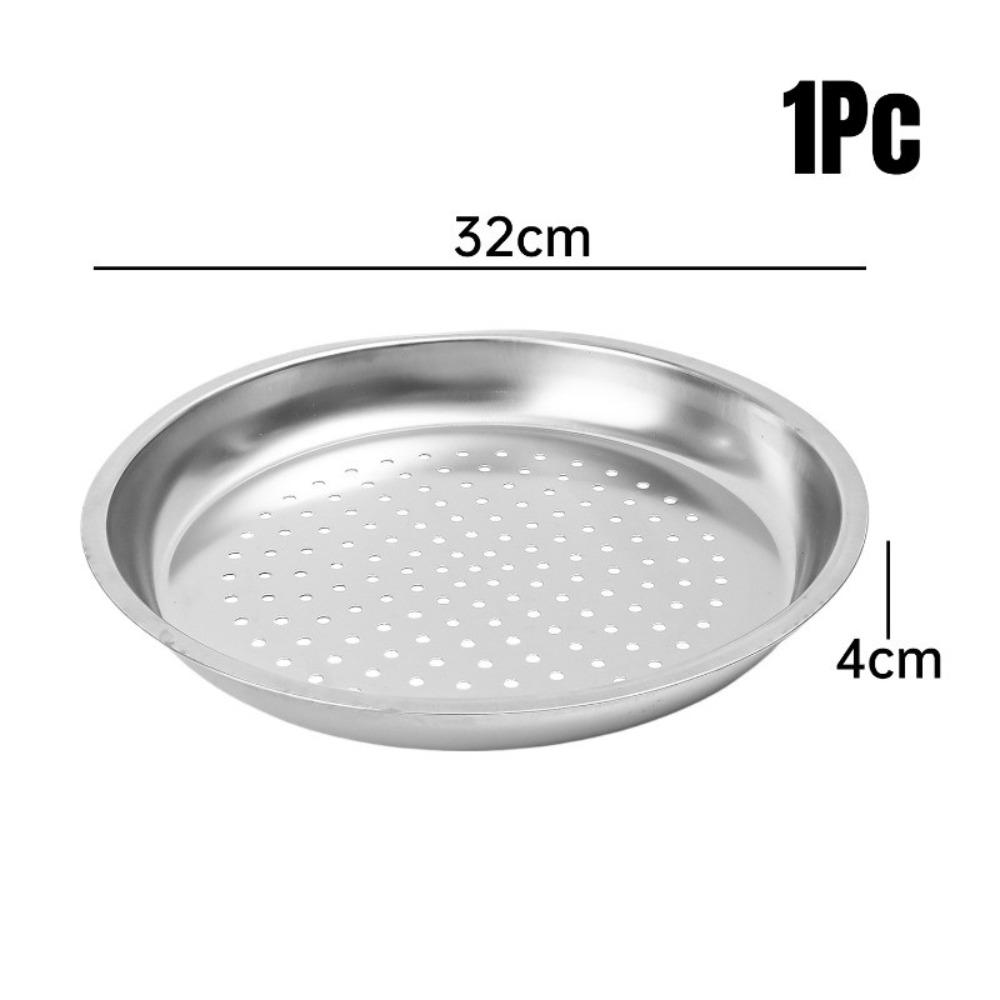 28/30/32/34cm Stainless Steel Steaming Tray Dumplings Fish Steaming Rack New Kitchen Wok