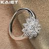 925 Silber Große Blume Kristall 7-10 Ring Charm Zubehör Für Frauen Schmuck