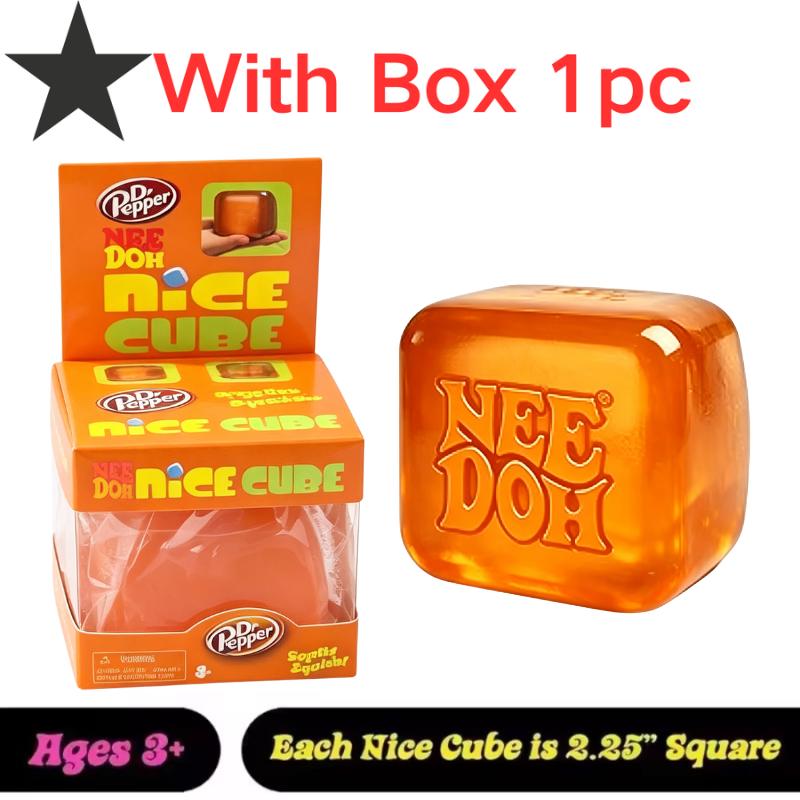 Nee Doh Nice Cube Squishy Toy Soft Jelly Texture Sensory Stress Relief Gift For Kids And Adults