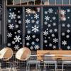 Julsnöflingor Statiska Dekaler - Nyårsfönsterdekorationer för Köpcentrum och Dörrdekorationer