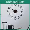 Elegant Diy Number Wall Clock 3d Mirror Sticker For Stylish Home Office Decor