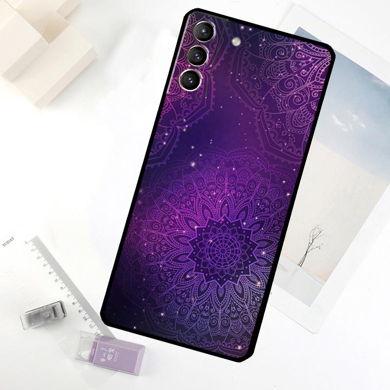 Mandala Chakra Yoga Phone Case For Samsung Galaxy S25 Ultra S20 S21 S22 S23 S24 Ultra S9 S10 Plus S24 FE Cover