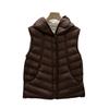 Autumn and winter new fashion hooded short vest light twill white duck down jacket vest vest vest tide