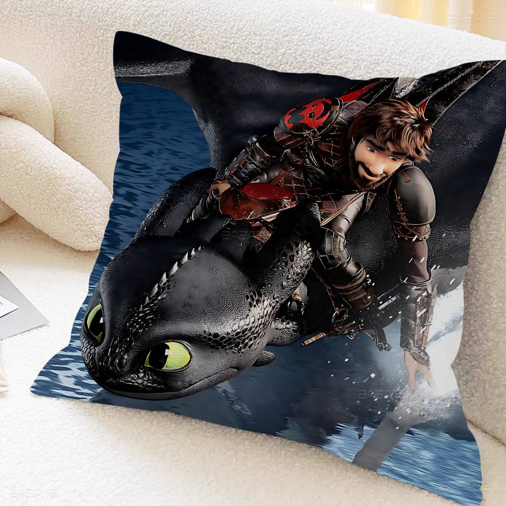 

How To T-Train Movie Y-Your D-Dragones Pillow Gift Home Office Decoration Bedroom Sofa Car Cushion Cover Case 45x45 12x12Inch