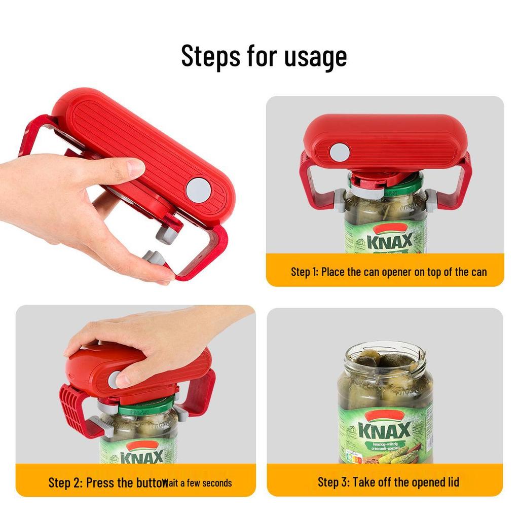 Elektrický otvírák na sklenice a lahve na jeden dotek s designem dvojitého ucha