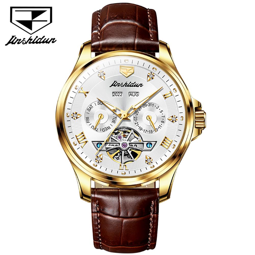 JINSHIDUN New Business and leisure Men's Watch Tusso Multi -function Fully Automatic Mechanical Complex High -end Watch High -end Watch