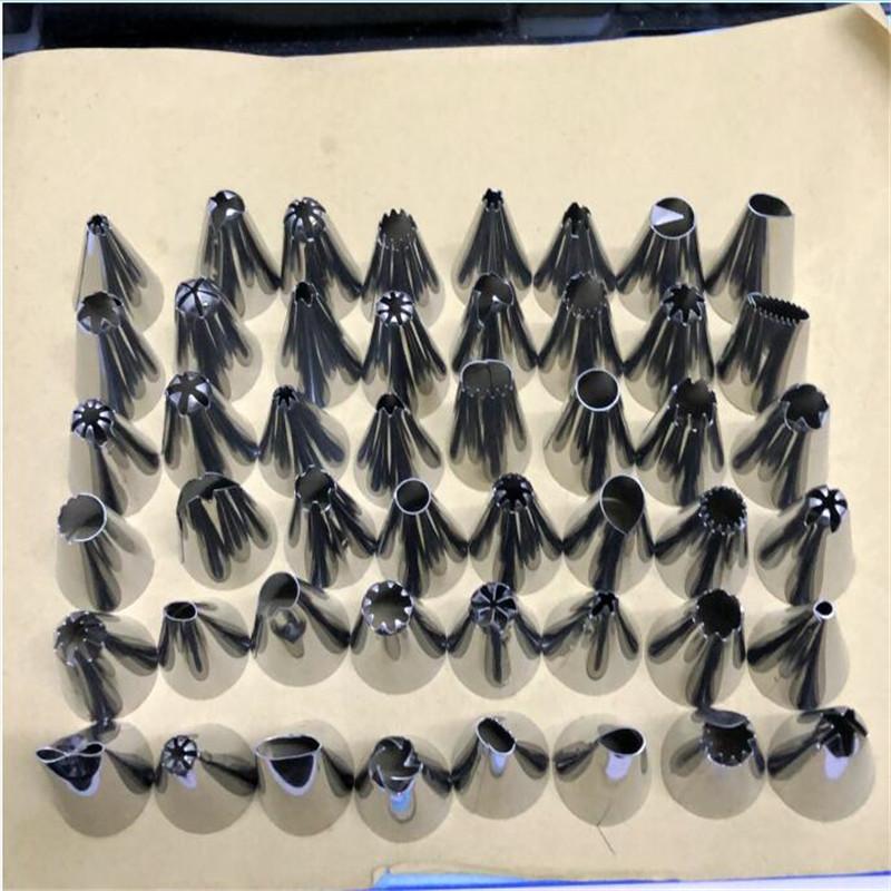 Cake Decorating 48Pcs/set Good Quality Stainless Steel Icing Piping Nozzles Pastry Tips Set Cake Baking Tools Accessories