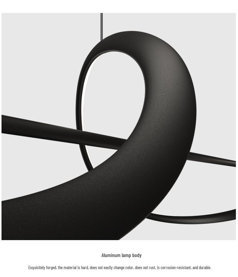 Modern Minimalist Twisted Strip Pendant Light for Dining or Bar